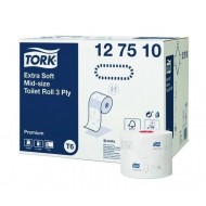 Hartie igienica in 3 straturi, Tork Premium Extra Soft, T6, 70 m/rola Hartie igienica in 3 straturi, Tork Premium Extra Soft, T6, 70 m/rola