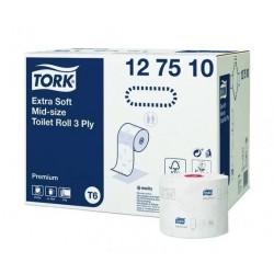 Hartie igienica in 3 straturi, Tork Premium Extra Soft, T6, 70 m/rola Hartie igienica in 3 straturi, Tork Premium Extra Soft, T6, 70 m/rola