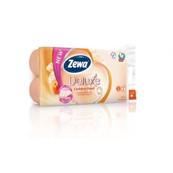 Zewa Hartie Igienica 8 Role Piersica Aqua Tube