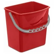 Galeata pentru carucior de curatenie profesional, culoare rosie, 6L Galeata pentru carucior de curatenie profesional, culoare rosie, 6L