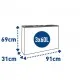 Coș de reciclare alb otel cu acoperire organica, cu 3 compartimente 3x60L – 180 litri Coș de reciclare alb otel cu acoperire organica, cu 3 compartimente 3x60L – 180 litri