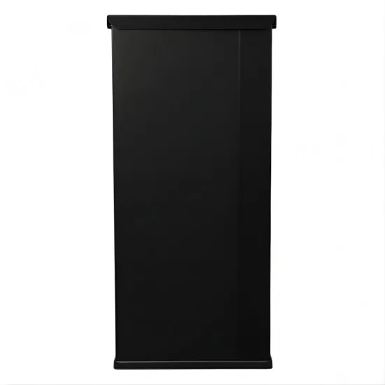 Coș de reciclare negru otel cu acoperire organica, cu 4 compartimente 4x60L – 240 litri