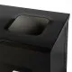 Coș de reciclare negru otel cu acoperire organica, cu 4 compartimente 4x60L – 240 litri