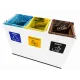 Coș de reciclare alb otel cu acoperire organica, cu 3 compartimente 3x60L – 180 litri Coș de reciclare alb otel cu acoperire organica, cu 3 compartimente 3x60L – 180 litri