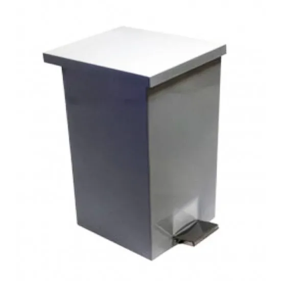 Cos de Gunoi Industrial Patrat cu Pedala Soft Close, Inox 304 (50L - 70L - 90L)