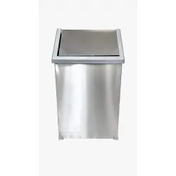 Cos Chrome cu capac batant, metalic 54L Cos Chrome cu capac batant, metalic 54L