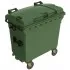 Eurocontainer plastic, 770L, verde, capac plat- Transport Inclus