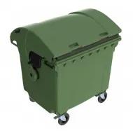 Eurocontainer plastic, 1100 L, verde, capac rotund - Transport Inclus Eurocontainer plastic, 1100 L, verde, capac rotund - Transport Inclus
