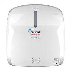 Dispenser din manual din plastic pentru rola autocut, alb,tratat antibacterian, Papernet