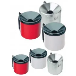 Scrumiera pentru perete, din otel lacuit alb/negru, 9x10 cm