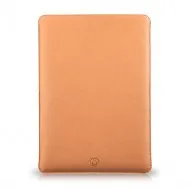 Husa laptop, MacBook 15 inch, UNIKA, piele PU cu lana din fibre naturale, bej