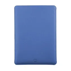 Husa laptop, MacBook 13 inch, UNIKA, piele PU cu lana din fibre naturale, albastru