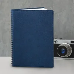 Notes 360, piele, 16x22cm, autodatat, albastru Notes 360, piele, 16x22cm, autodatat, albastru