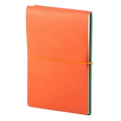 Notes Switch, piele, A5, liniat + matematica, verde/portocaliu Notes Switch, piele, A5, liniat + matematica, verde/portocaliu