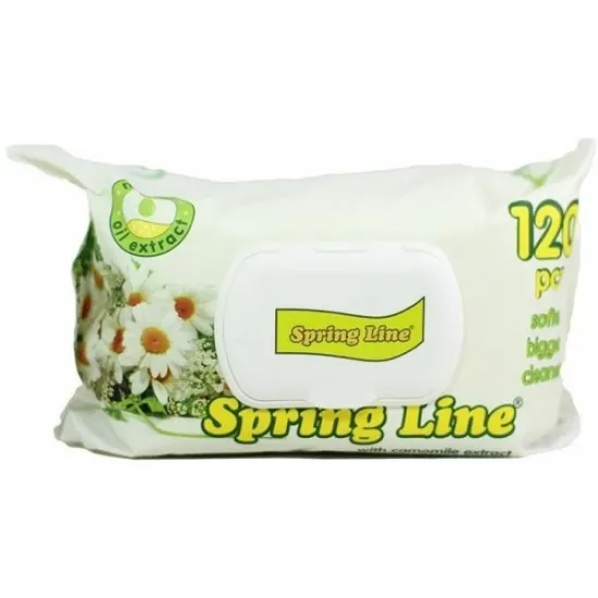 SPRING LINE Servetele Umede 120 buc SPRING LINE Servetele Umede 120 buc