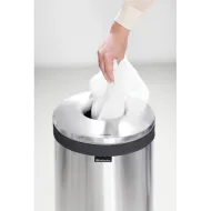 Cos rufe, 35L, capac metalic - otel mat