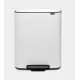 Cos gunoi Bo cu pedala, 2 x 30L - Alb Cos gunoi Bo cu pedala, 2 x 30L - Alb