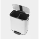 Cos gunoi Bo cu pedala, 2 x 30L - Alb Cos gunoi Bo cu pedala, 2 x 30L - Alb