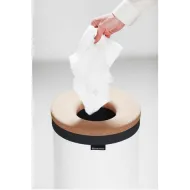 Cos rufe din otel, 35L, capac pluta - alb