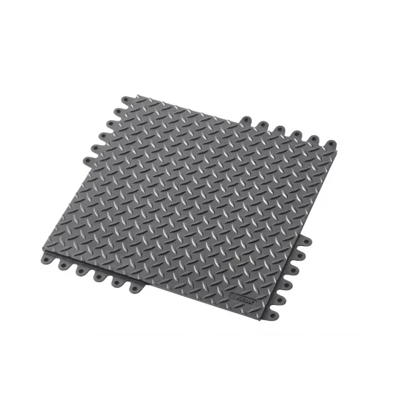 Sistem de îmbinare tip gresie pentru plăci de podea, De-Flex Nitril, Notrax, 45 cm x 45 cm, Gri Sistem de îmbinare tip gresie pentru plăci de podea, De-Flex Nitril, Notrax, 45 cm x 45 cm, Gri