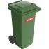 Europubela din material plastic, 120 L, culoare verde, SULO - Transportul nu este  inclus