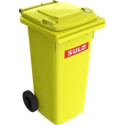 Europubela din material plastic, 240 l culoare galben SULO - Transportul nu este inclus Europubela din material plastic, 240 l culoare galben SULO - Transportul nu este inclus