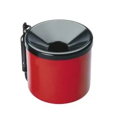 Scrumiera pentru perete exterior otel lacuit rosu/negru 15 x 14,5 cm