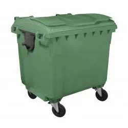 Container HDPE CLF 1100L cu capac plat verde Transportul nu este inclus Container HDPE CLF 1100L cu capac plat verde Transportul nu este inclus