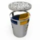 GENEVE SS Set de reciclare cu look modern din otel inoxidabil si pietre decorative GENEVE SS Set de reciclare cu look modern din otel inoxidabil si pietre decorative