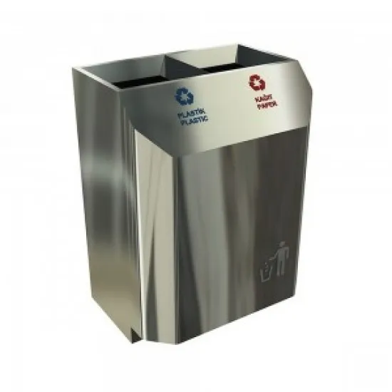STOCKHOLM A Insula pentru colectare selectiva, inox, 3x55L STOCKHOLM A Insula pentru colectare selectiva, inox, 3x55L