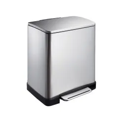 Cos de gunoi - material inoxidabil cu garnitura din plastic 20 l Cos de gunoi - material inoxidabil cu garnitura din plastic 20 l