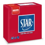 Servetele 38x38 cm, 2 straturi, embosate, Star Red, Fato Servetele 38x38 cm, 2 straturi, embosate, Star Red, Fato