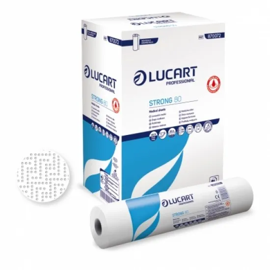 Rola medicala din hartie, tratata antimicrobian, alba - Strong 80 Joint, LUCART Rola medicala din hartie, tratata antimicrobian, alba - Strong 80 Joint, LUCART