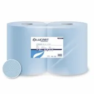 Role industiale 3 pliuri hartie laminata, gofrata, 150m Strong Blue Lucart - pret per bax 2 role Role industiale 3 pliuri hartie laminata, gofrata, 150m Strong Blue Lucart - pret per bax 2 role