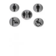 Semnalistica toaleta: dizabilitati/barbati/femei/mama&copilul, inox, Mediclinics