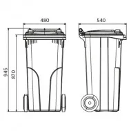 Europubela din material plastic, 120 L, culoare rosie, SULO - Transport inclus Europubela din material plastic, 120 L, culoare rosie, SULO - Transport inclus