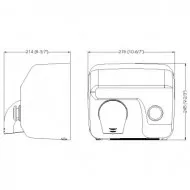 Uscator de maini actionare cu buton, SANIFLOW Mediclinics, alb