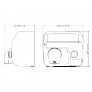 Uscator de maini actionare cu buton, SANIFLOW Mediclinics, inox satinat