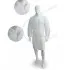 Halat de laborator din material netesut cu inchidere capse, alb 10 buc/ set