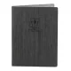 Mapa meniu A4+, Wood, piele PU interior/exterior, lavabila, negru