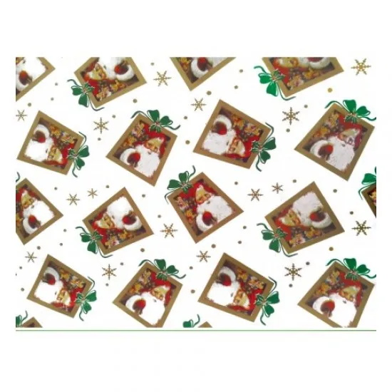 Coli hartie hartie de impachetat, model cu Mos Craciun, Alba, 50x70 cm, 100 buc/set Coli hartie hartie de impachetat, model cu Mos Craciun, Alba, 50x70 cm, 100 buc/set