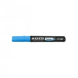 Marker Creta Lichida, varf rotund, albastru