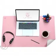 Mousepad gaming Flexi XXL, din piele, cu doua fete, pentru protectie birou, UNIKA, roz/ gri Mousepad gaming Flexi XXL, din piele, cu doua fete, pentru protectie birou, UNIKA, roz/ gri