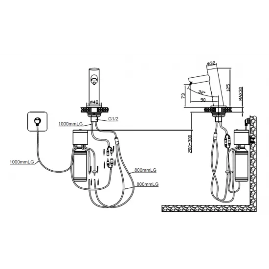 DOZATOR SAPUN LICHID CU SENZOR, MONTAJ BLAT, NOFER