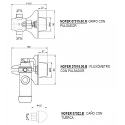 Kit robinet antivandalism pentru modele compacte 13123 și 13124 – alamă cromată și inox, NOFER  Kit robinet antivandalism pentru modele compacte 13123 și 13124 – alamă cromată și inox, NOFER