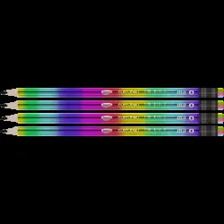 Creion negru cu radiera curcubeu daco cg108