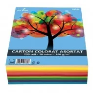 Carton colorat asortat A4, 160g/mp, Ecada x 250 coli/top-36162 Carton colorat asortat A4, 160g/mp, Ecada x 250 coli/top-36162