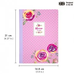 Set 3 caiete Pukka Pad Bloosom dictando, A5, 140 pag, 80g, roz, verde, mov, 8652-BLO Set 3 caiete Pukka Pad Bloosom dictando, A5, 140 pag, 80g, roz, verde, mov, 8652-BLO