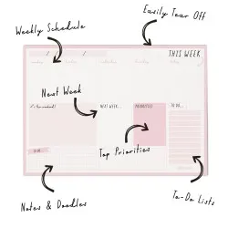 Planificator saptamanal Pukka Pad, nedatat, 60 file hartie premium 100gsm, dimensiune 29.5 cm X 21 cm Balerina Pink 9163-CD Planificator saptamanal Pukka Pad, nedatat, 60 file hartie premium 100gsm, dimensiune 29.5 cm X 21 cm Balerina Pink 9163-CD