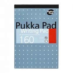 Rezerva Pukka Pads A5 dictando, 160 pagini, cu 4 perforatii pentru bilblioraft 6468-MET